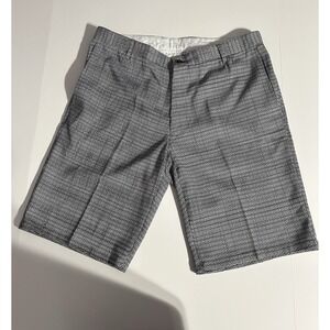 Hreski Performance Golf Mens Black White Geometric Preloved Shorts Size 36‎